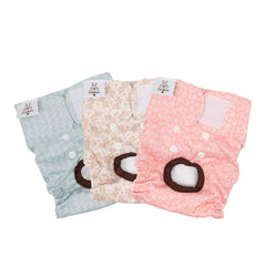 Close-up of adjustable-fit CuteBone diapers with soft inner lining.