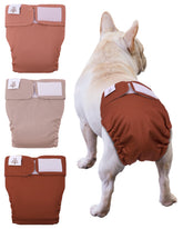CuteBone washable dog diaper front view for docked-tail breeds, secure fit.