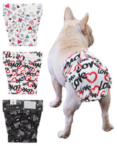 CuteBone washable dog diapers with no tail hole for docked-tail dogs, reduces leaks.