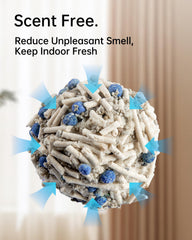 Cutepol dust-free litter keeps air clean during pouring and maintenance.