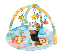 Cutie Patootie Playhouse sensory mat yellow and blue for visual engagement