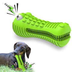 Cutiful Gator dog toy front view showing durable chewer design