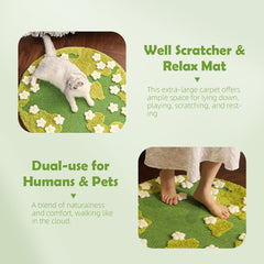 Cuvjinv anti-slip bottom keeps the scratcher mat in place on various floors.