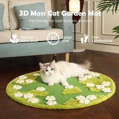 Cuvjinv sisal cat scratcher pad with teddy fleece offers a soft lounging surface.