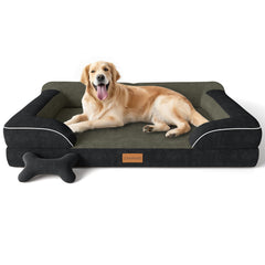 CWAWZ extra-large dog bed with orthopedic foam for joint support during rest.