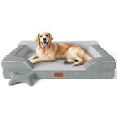 CWAWZ extra-large dog bed with orthopedic foam supports joints during rest.