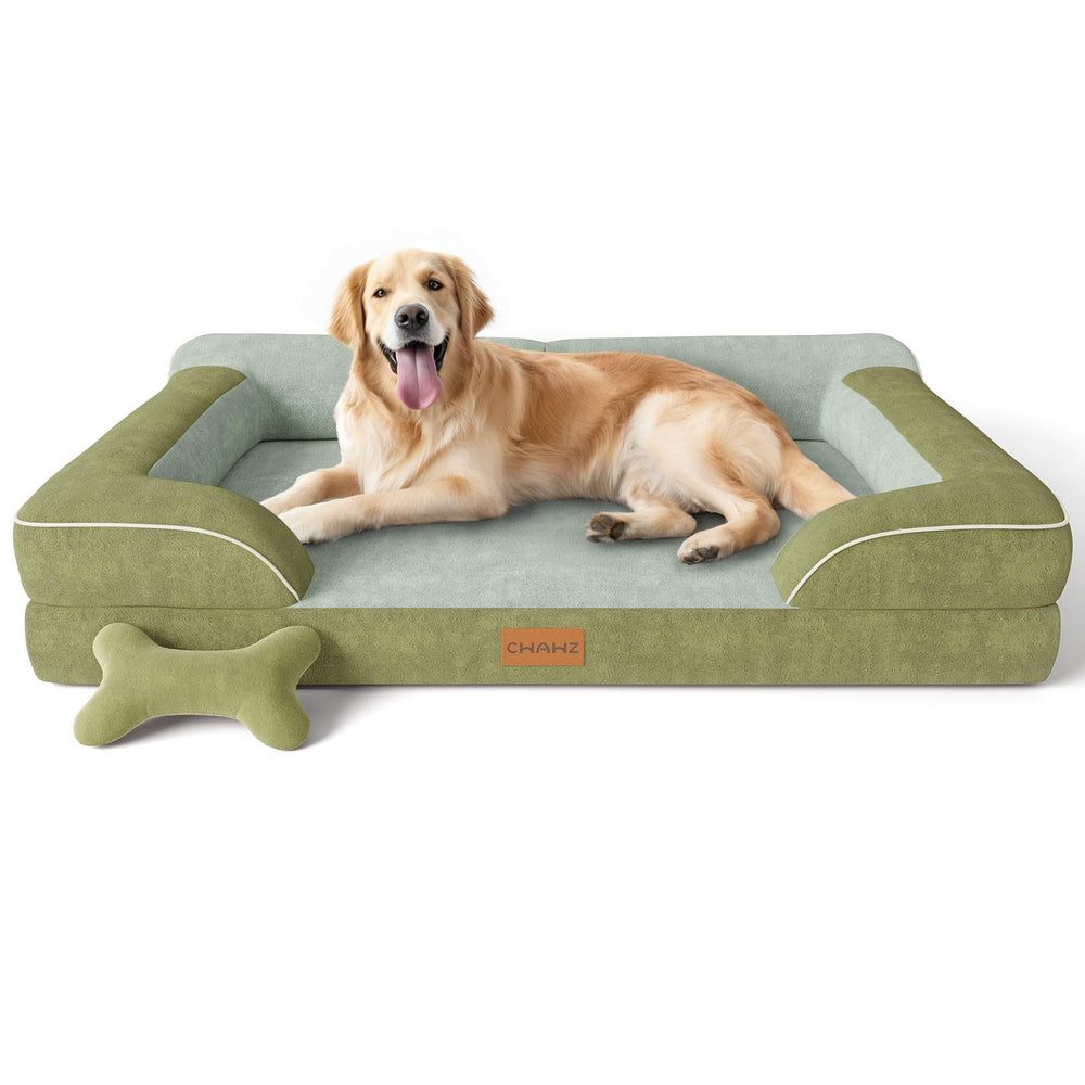 CWAWZ Extra Large Dog Bed with orthopedic foam supports joints during rest.