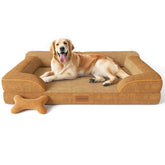 CWAWZ extra-large dog bed with orthopedic foam supports joints for restful sleep.