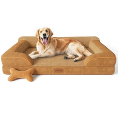 CWAWZ extra-large dog bed with orthopedic foam supports joints for restful sleep.
