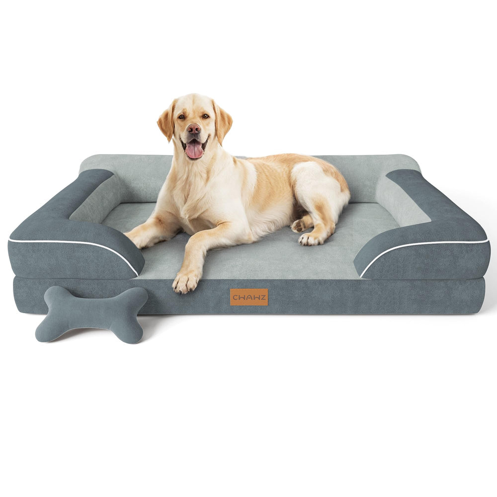 CWAWZ jumbo dog bed with orthopedic foam supports joints during sleep