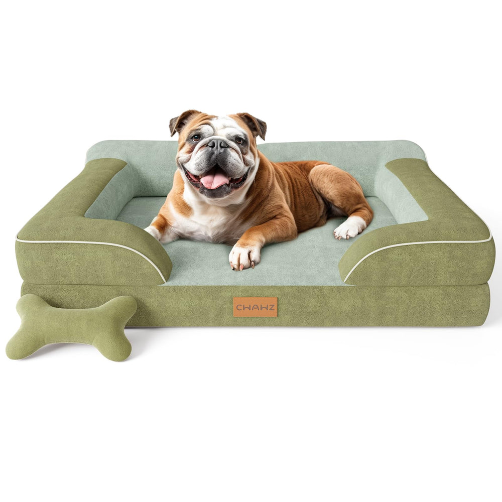 CWAWZ large dog bed with orthopedic foam supports joints.