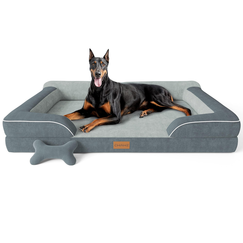 CWAWZ XXL dog bed front view shows spacious 53-inch surface for large breeds