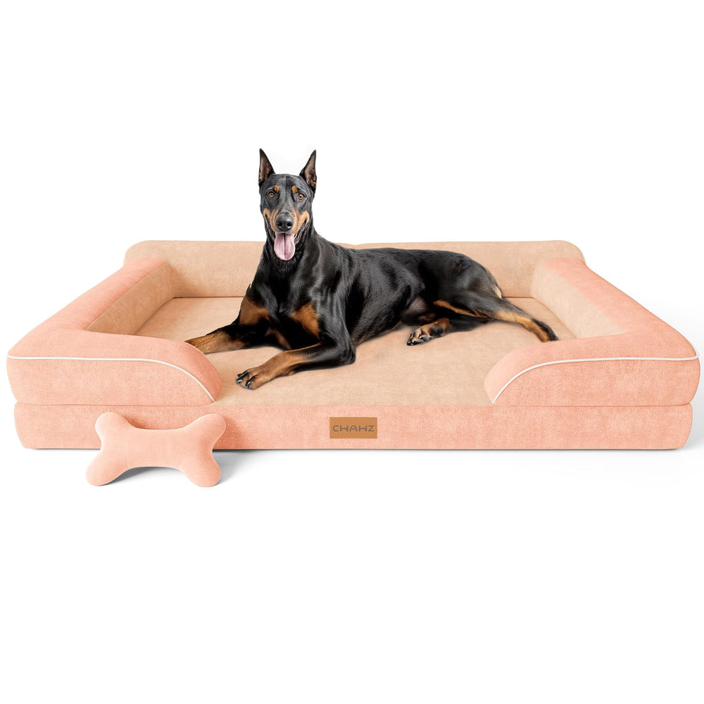 CWAWZ XXL dog bed with 53-inch space for extra-large dogs, promoting restful sleep.