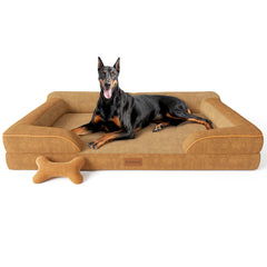 CWAWZ XXL dog bed with cooling gel memory foam for cool rest