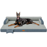 CWAWZ XXL orthopedic dog bed front view showing roomy space and support.