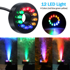 CWKJ LED lights detail, waterproof 12 LEDs for colorful underwater ambience.