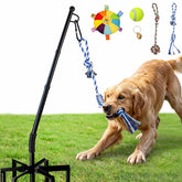 CWV outdoor tug pole assembly adjustable height for versatile dog play