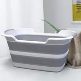 Cyanoe collapsible pet bathtub folded for compact storage and travel