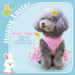 cyeollo Easter dress with yellow bowtie adds playful holiday charm