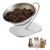 CYUmail Elevated Cat Bowls with 15-degree tilt for comfortable dining and neck support