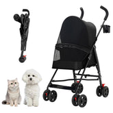 CYUmail pet stroller with 180° panorama window for airflow and visibility.