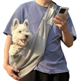 CYUmail small dog sling breathable mesh creates cool, comfortable rides on walks.