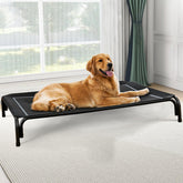 Czpalo elevated dog bed frame provides sturdy support for indoor and outdoor lounging.