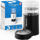 CZPET automatic water dispenser front view with stainless steel bowl provides steady hydration.