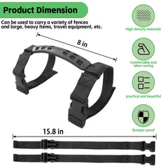 DaBoQQQ strap showing compatibility with 6-panel fences for moving
