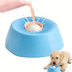 Dadanfly slow feeder lick sphere for dogs slows eating and calmer mealtimes.