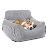 Daitore dog car seat booster for small dogs during rides.