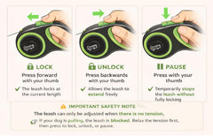 Daizzy Gear leash features reflective stitching for safer night walks