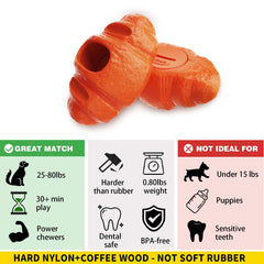 DAMDANLUNO durable nylon and wood-fiber blend supports long chewing sessions.