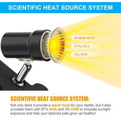DaToo 50W UVA UVB bulb supports healthy basking and metabolism.