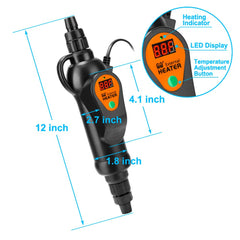 Datoo heater temperature display aids rapid temperature checks.