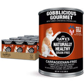 Dave's Pet Food Gobblicious Gourmet pate can front view showing premium texture