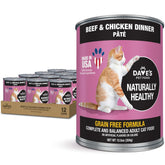 Dave's Pet Food grain-free cat pate close-up showing rich texture for picky eaters.