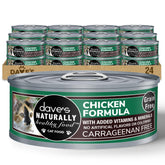 Dave's Pet Food grain-free wet cat pate chicken front can, convenient protein source