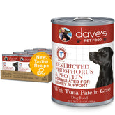Dave's Pet Food Kidney Care Tuna Pate bowl with rich gravy for a kidney-friendly meal.