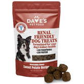 Dave's Pet Food kidney dog treats on white background, chewy texture for daily rewards.