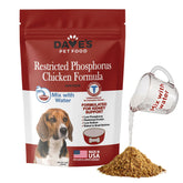 Dave's Pet Food kidney-support chicken crumble bag showing kidney-friendly formula.