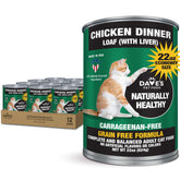 Dave's Pet Food chicken pate 22oz can for easy multi-cat meals.