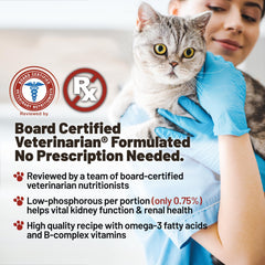 Dave's Pet Food Renal Cat Treats—made in USA—for dependable kidney-friendly snacking.