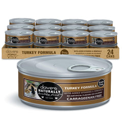Dave's Pet Food turkey pate wet cat food can, 5.5 oz, ready for meal time