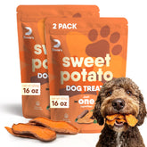 Davie's Naturals sweet potato dog treats in a 1 lb bag, perfect wholesome rewards.