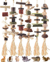 DBNESS 6pcs bunny chew toys with natural materials for enrichment.