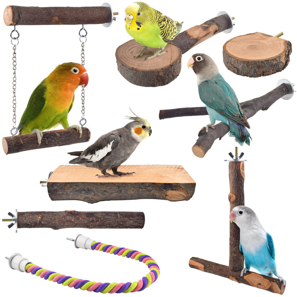 DBNESS natural apple wood branch perch for cages promotes foot exercise and climbing