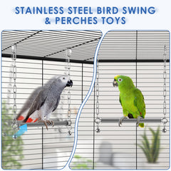 DBNESS bottom textured perch gives secure footing for beak and claws.