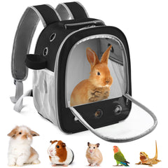DBNESS Guinea Pig Carrier Backpack side view highlights airflow for comfortable travel
