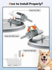 DCIOGAT 360-degree tray enables 2-3 large dogs to drink comfortably.